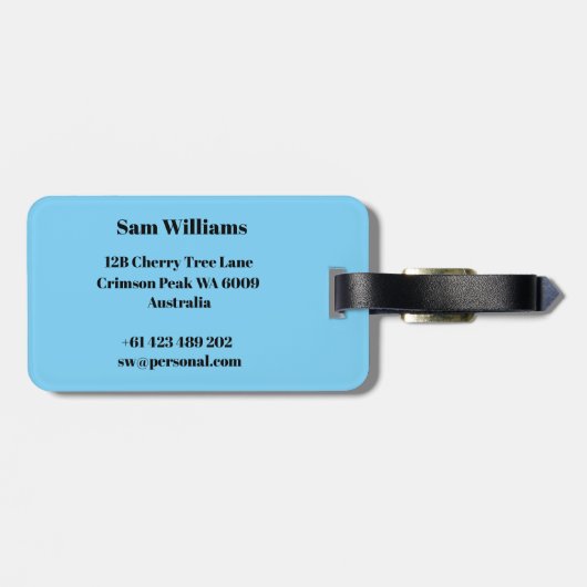 Stand-up tapebord bagagelabel (Achterkant horizontaal)