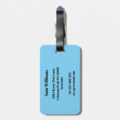 Stand-up tapebord bagagelabel (Achterkant verticaal)