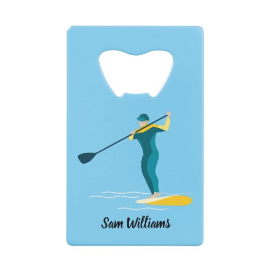 Stand-up tapebord creditkaart flessenopener (Voorkant)