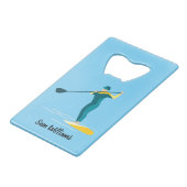 Stand-up tapebord creditkaart flessenopener (Voorkant Gekanteld)