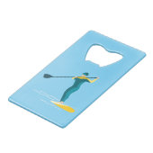 Stand-up tapebord creditkaart flessenopener (Achterkant Gekanteld)