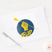 Stand-up tapkracht vierkante sticker (Envelop)