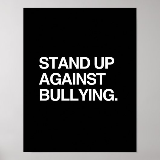 STAND-UP TEGEN BULLYING POSTER (Voorkant)