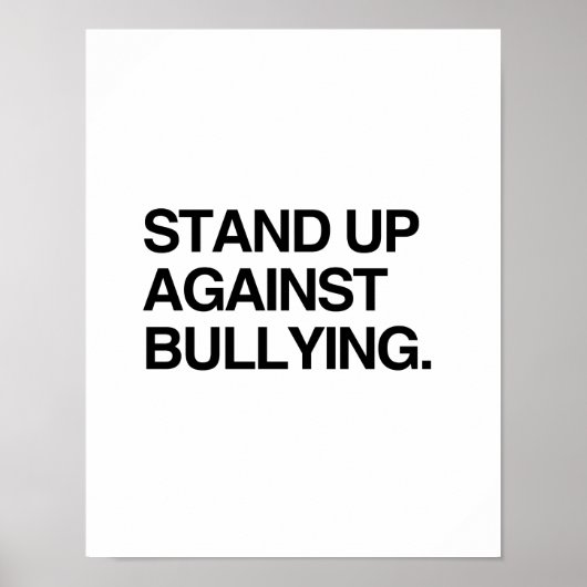 STAND-UP TEGEN BULLYING POSTER (Voorkant)