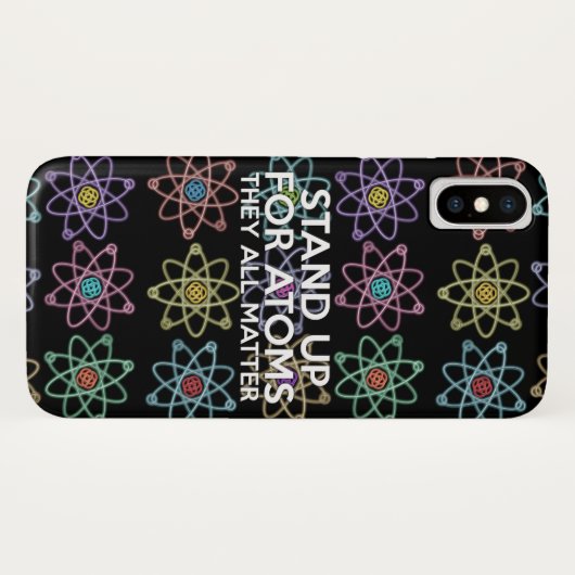 STAND-UP VOOR ATOMS Science Case-Mate iPhone Case (Achterkant (horizontaal))