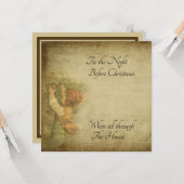  stand van de nacht voor Kerstmis Kaart (Voorkant / Achterkant in situ)