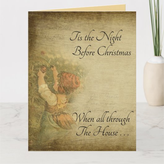  stand van de nacht voor Kerstmis Kaart (Voorkant)