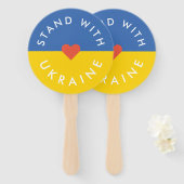 Stand van de Oekraïense anti-oorlogsprotesten tege Handwaaier (Voorkant en achterkant)