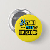 Stand van de Oekraïense anti-oorlogsprotesten tege Ronde Button 5,7 Cm (Voorkant /achterkant)