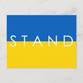 Stand van zaken met de blauwe en gele vlag in Oekr Briefkaart (Voorkant)