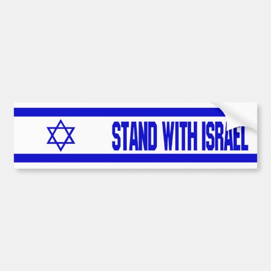 Stand van zaken met Israël Bumpersticker (Voorkant)