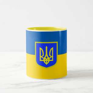Stand van zaken met Oekraïne Mok vlag