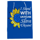 Stand van zaken met Oekraïne, Oekraïense vlag Zonn Medium Cadeauzakje (Voorkant)