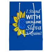Stand van zaken met Oekraïne, Oekraïense vlag Zonn Medium Cadeauzakje (Achterkant)