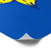 Stand van zaken met Oekraïne, Oekraïense vlag Zonn Poster (Hoek)