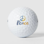Stand van zaken met Oekraïne - PEACE-symbool Golf  Golfballen (Voorkant)