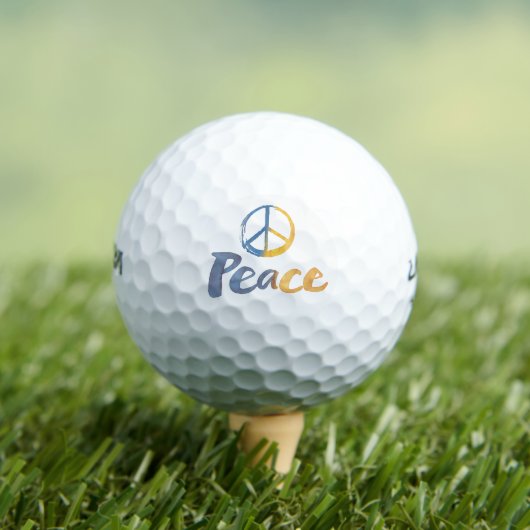 Stand van zaken met Oekraïne - PEACE-symbool Golf  Golfballen (Insitu Shirt)