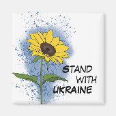Stand van zaken met Oekraïne Sunflower Magneet (Voorkant)