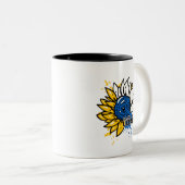 Stand van zaken met Oekraïne Tweekleurige Koffiemok (Voorkant rechts)