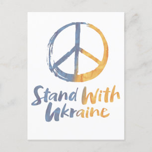 Stand van zaken met Oekraïne - VREDESSymbool Sign  Feestdagenkaart