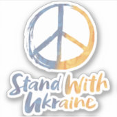 Stand van zaken met Oekraïne - VREDESSymbool Sticker (Voorkant)