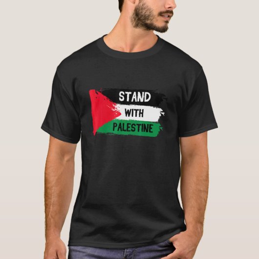 Stand van zaken met Palestijnse supporters bevrijd T-shirt (Voorkant)
