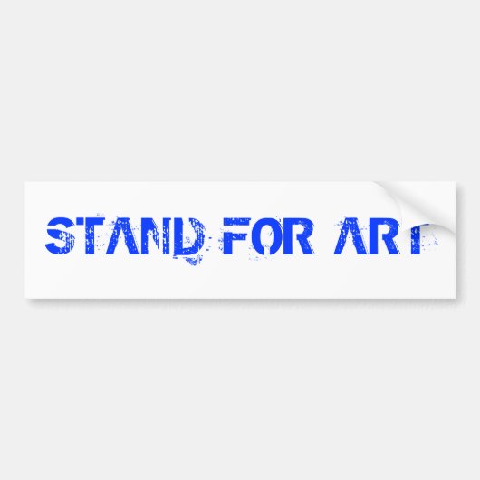 Stand voor Art Bumpersticker (Voorkant)