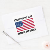 Stand voor vlaggenketel bij dwarsdoorsnede vierkante sticker (Envelop)