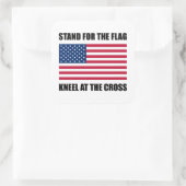 Stand voor vlaggenketel bij dwarsdoorsnede vierkante sticker (Tas)