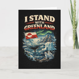Stand with Greenland Feestdagen Kaart