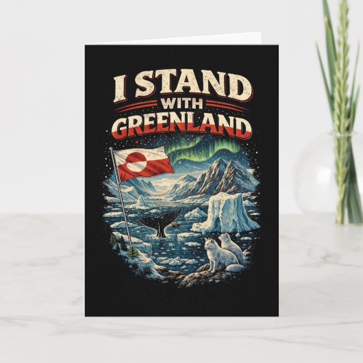 Stand with Greenland Feestdagen Kaart (Voorkant)
