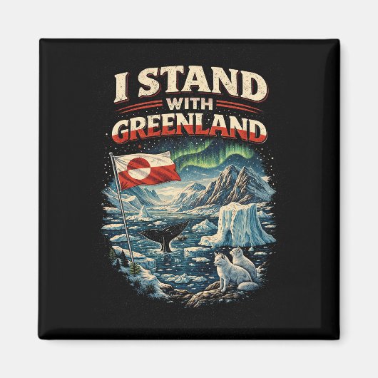 Stand with Greenland Magneet (Voorkant)