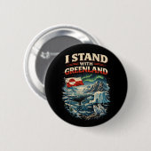 Stand with Greenland Ronde Button 5,7 Cm (Voorkant /achterkant)