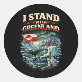 Stand with Greenland Ronde Sticker