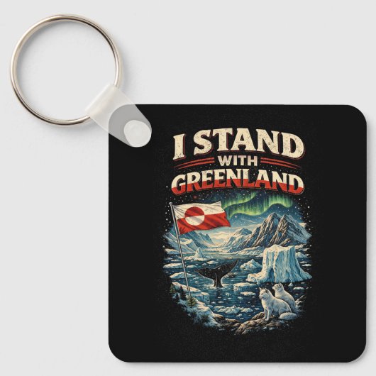 Stand with Greenland Sleutelhanger (Voorkant)