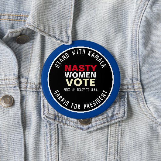 Stand With Kamala HARRIS voor President Round Ronde Button 4,0 Cm (In situ)
