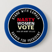Stand With Kamala HARRIS voor President Round Ronde Button 4,0 Cm (Voorkant)