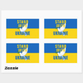 Stand With Oekraïne Rechthoekige Sticker (Vel)