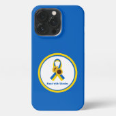 Stand With Ukraine Support Ribbon iPhone Hoesje (Achterkant)