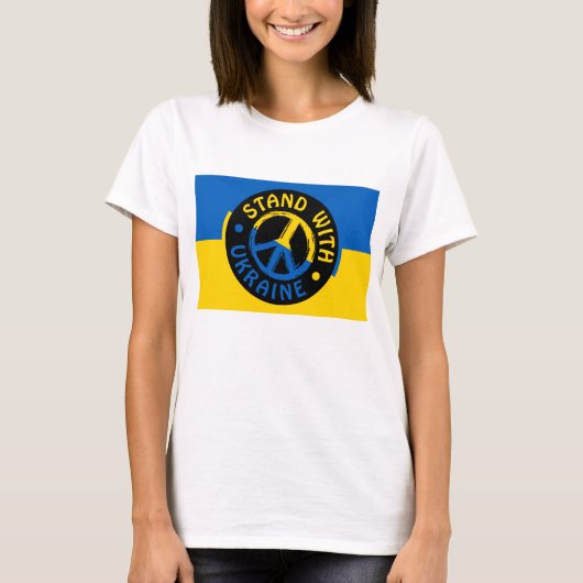 Stand with Ukraine tshirt (Voorkant)