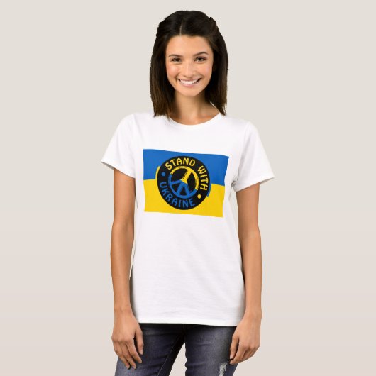 Stand with Ukraine tshirt (Voorkant volledig)