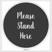 Stand zes voet uit elkaar COVID 19 grote vloercirk Sticker (Vel)