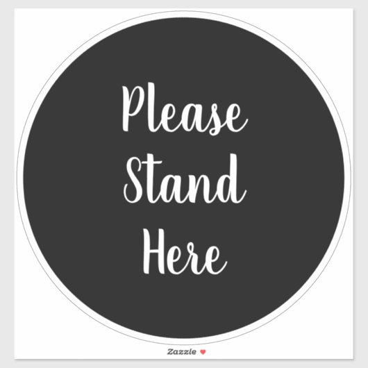 Stand zes voet uit elkaar COVID 19 grote vloercirk Sticker (Vel)