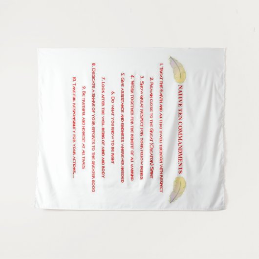 Standaard 10 geboden Grote Bosbouw Wandkleed (Voorkant (horizontaal))