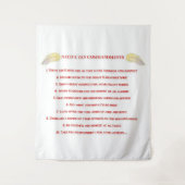 Standaard 10 geboden Grote Bosbouw Wandkleed (Voorkant)