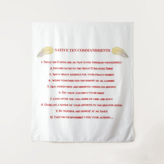 Standaard 10 geboden Grote Bosbouw Wandkleed (Voorkant)