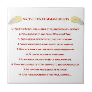 Standaard 10 geboden keramische tapijten tegeltje