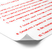 Standaard 10 geboden Poster (Hoek)