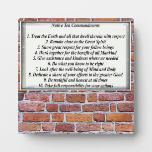 Standaard 10 geboden Tabletop Plaque met Easel Fotoplaat