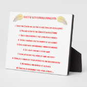 Standaard 10 geboden Tabletop Plaque met Easel Fotoplaat (Zijkant)